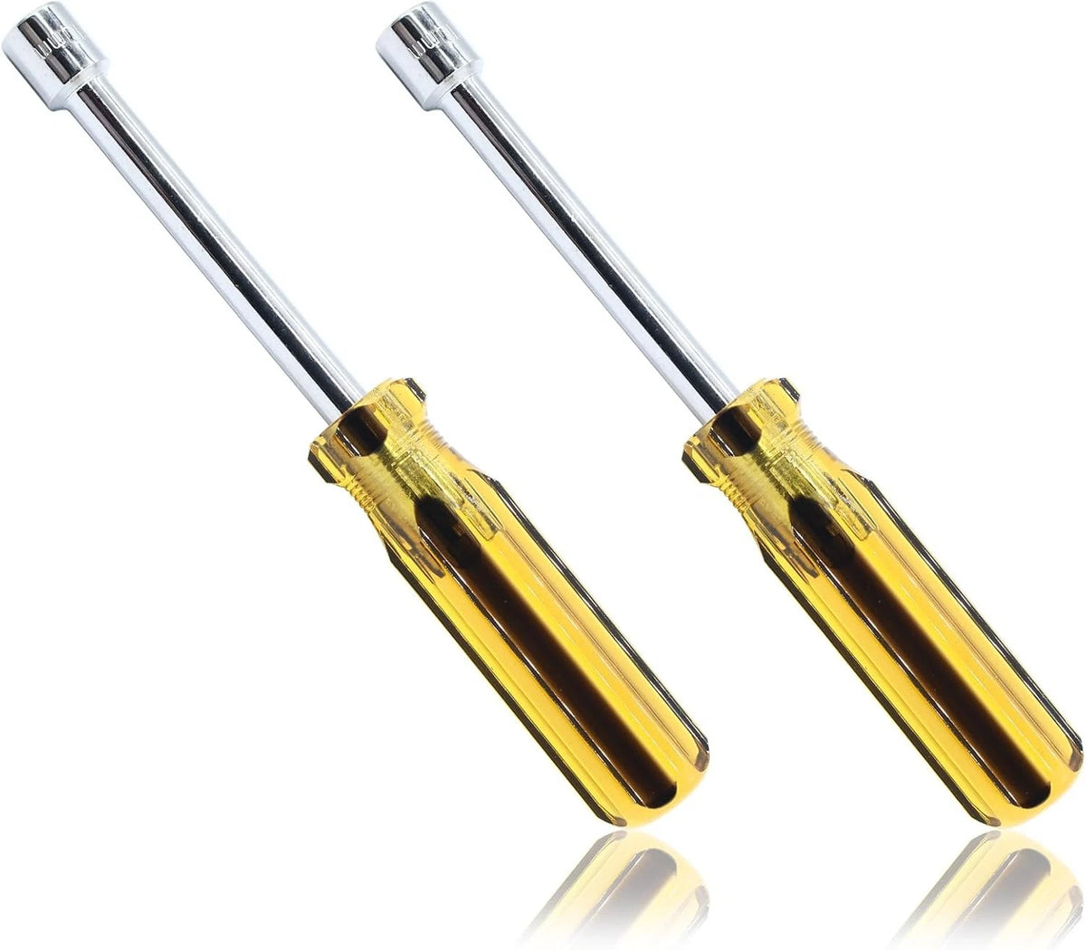 2Pcs 10mm Socket Wrench Screwdriver Hexagon Nut Driver for Automotive