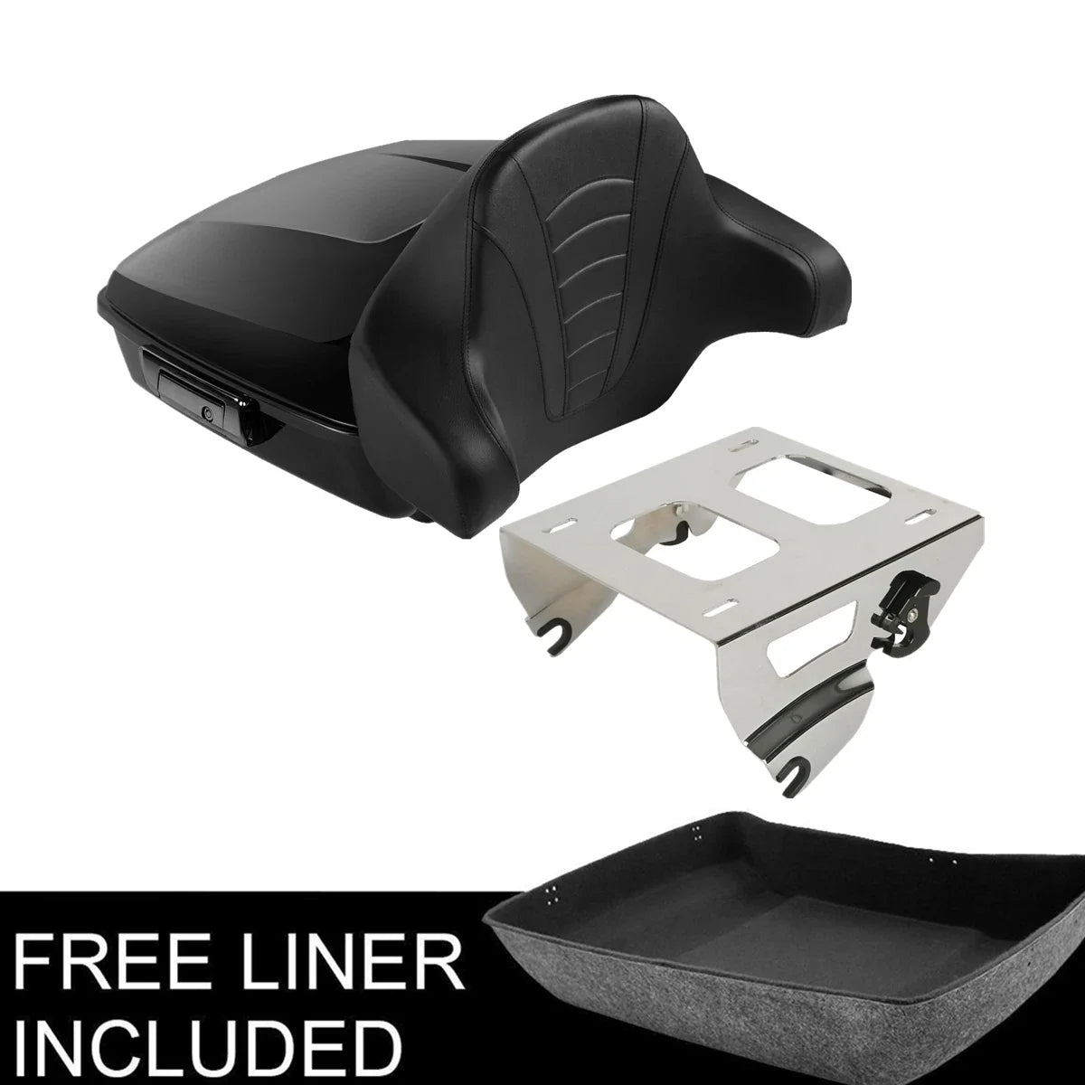 Chopped Trunk Pad for Harley Road Glide King (2014–2026) Black