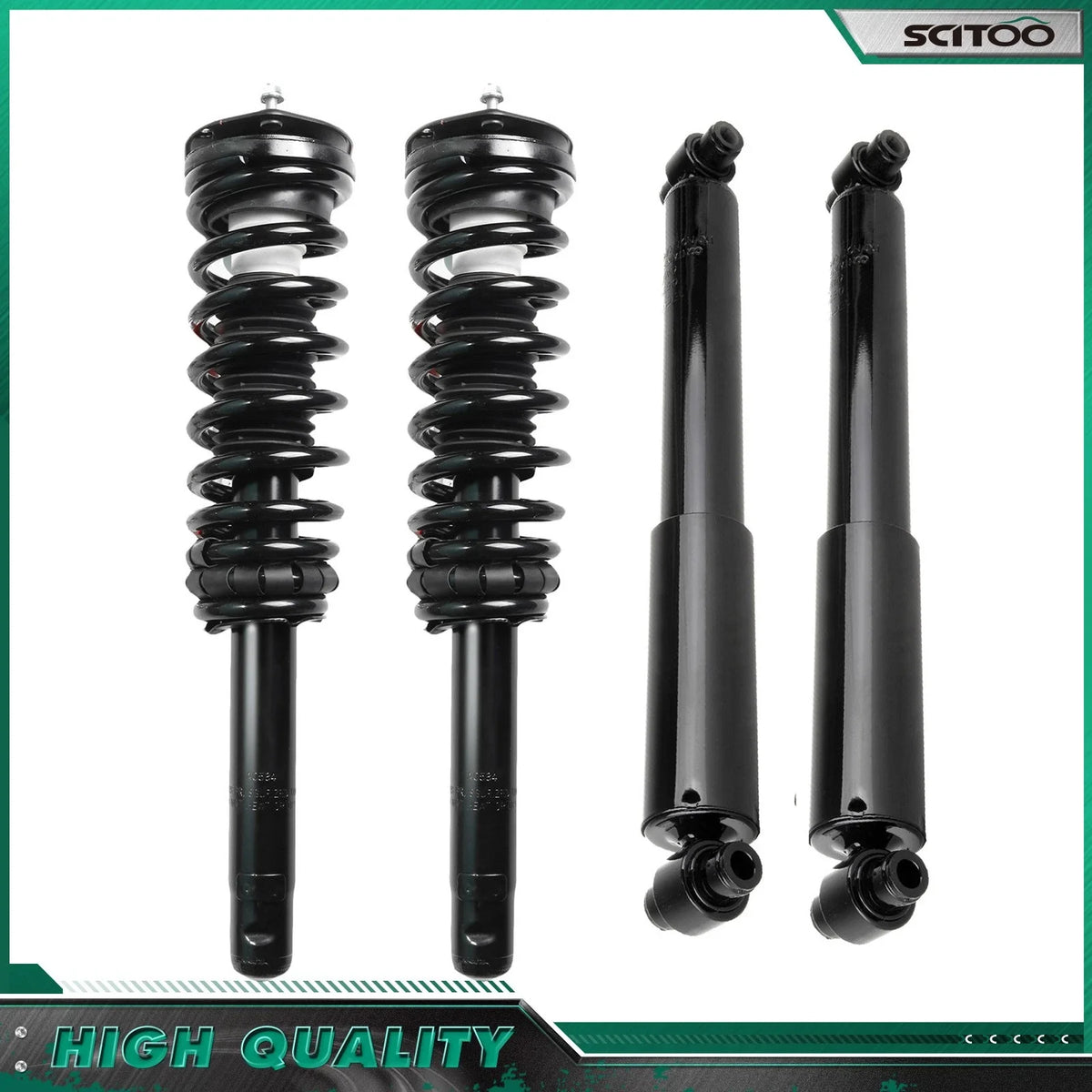 2 Front Struts Springs & 2 Rear Shocks for Ford Fusion V6 (2010–2012)