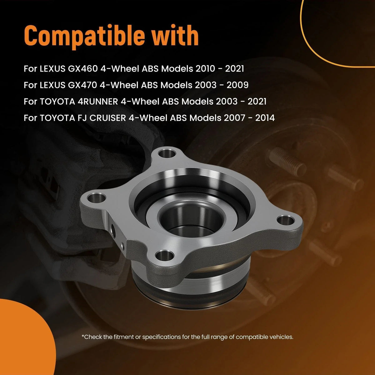 Rear Right Wheel Hub Bearing Assembly for Lexus GX460/GX470 (2003–2021)