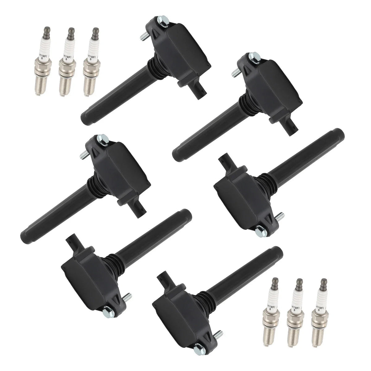 6PCS Ignition Coil & Spark Plug Set for Volkswagen Routan 3.6L V6 (2009–2010)
