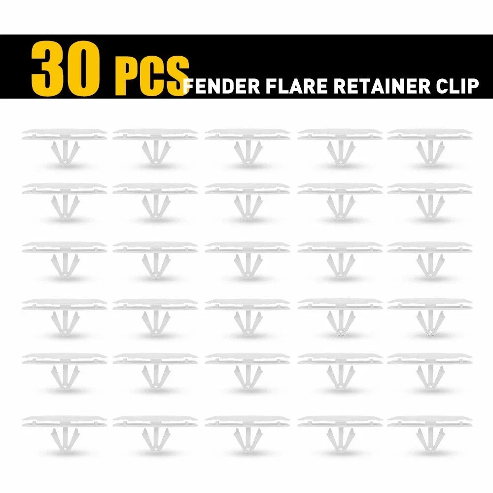 30pcs Fender Flare Retainer Clips for Jeep Wrangler JL (2018–2020) Gladiator