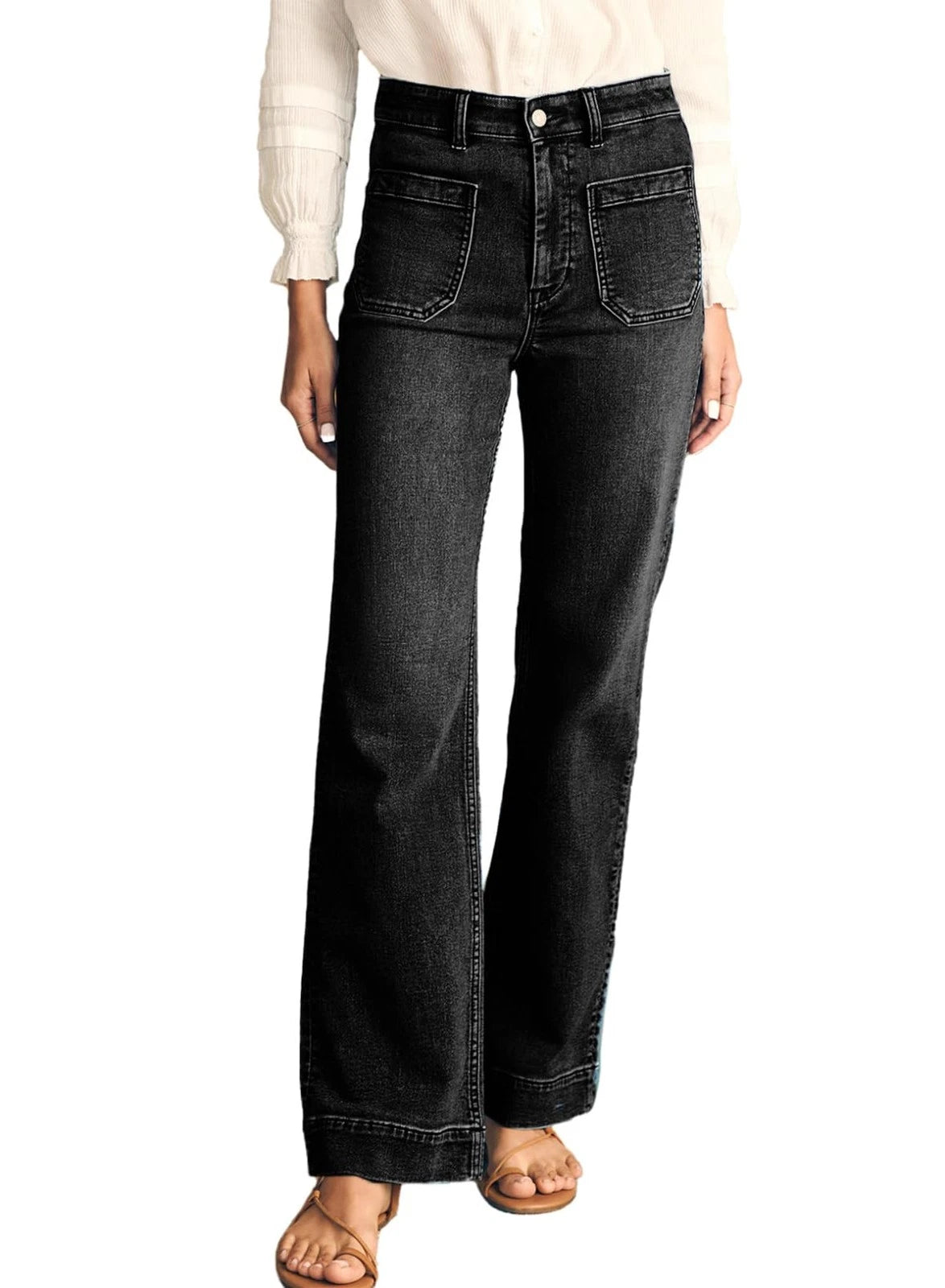 Wide Leg High Waisted Stretchy Jeans for Women (2023)