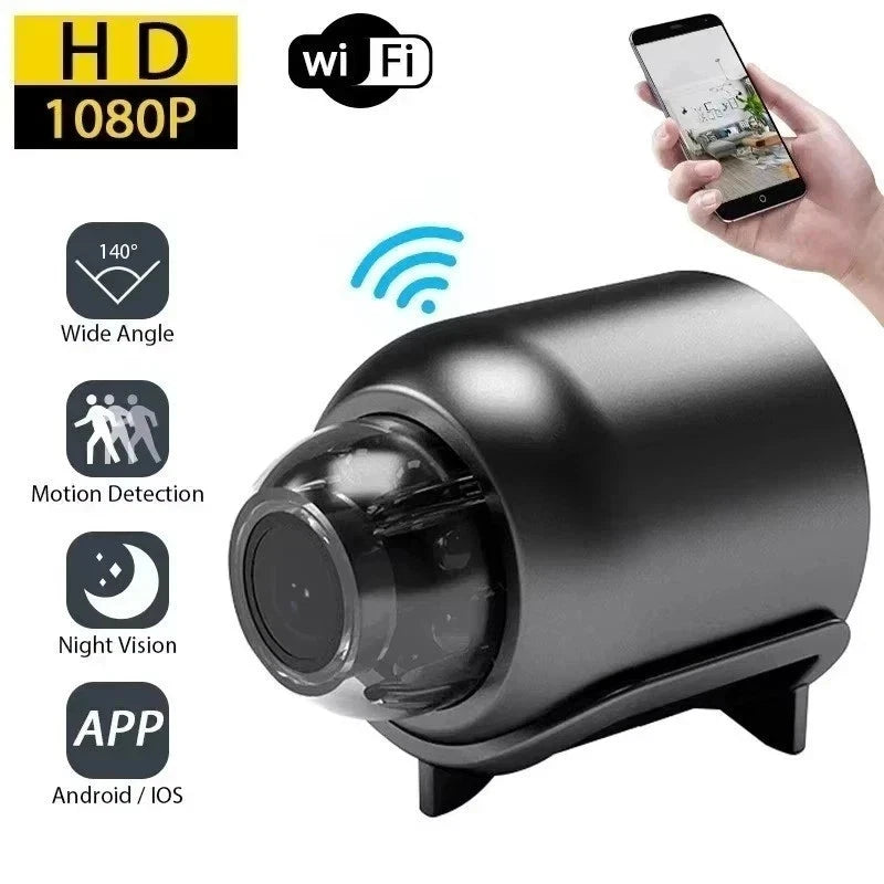 1080P Mini Camera for Home Security (WiFi, Night Vision)