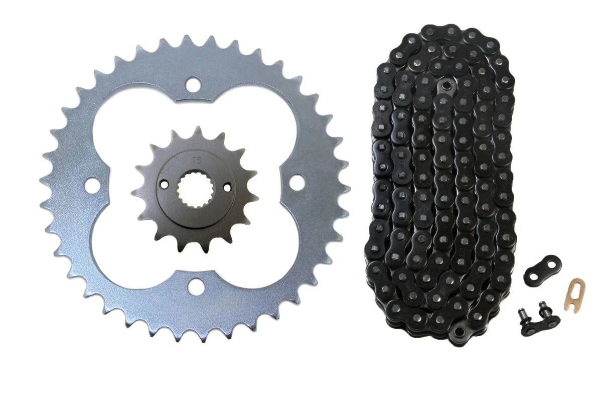 Set of 2 Black O-Ring Drive Chain & Sprockets for Honda TRX400EX (1999–2004) K15951570520OBLK94