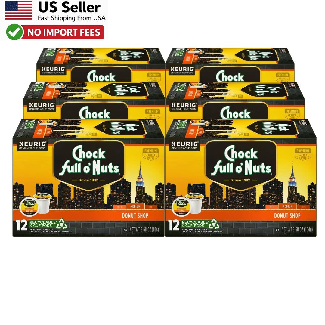 72 Count K-Cup Pods for Donut Shop Medium Roast Coffee
