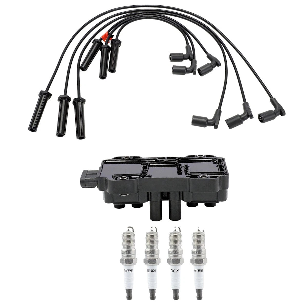 Ignition Coil and Spark Plug Kit for Chevy Impala, Buick Lucerne, G6, Vue (2006–2011) - 18108056, UF434, 12595088