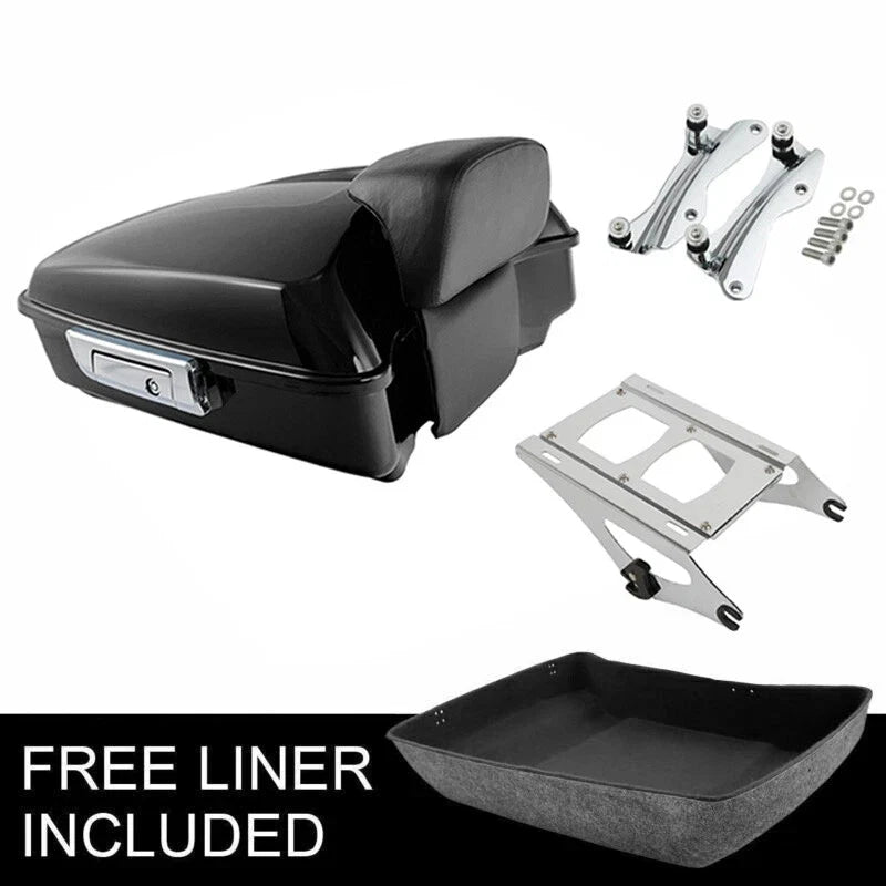 Chopped Trunk Pad Two Up Mount Rack Docking Kit for Harley Touring (2014–2026)