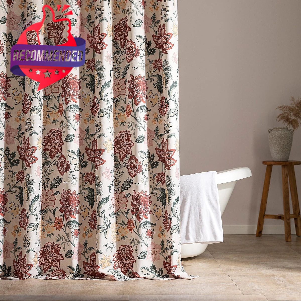 Waterproof Shower Curtain 72"W x 72"L for Bathroom