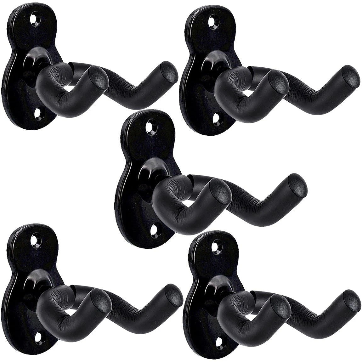 5 Pack Wall Hangers for Acoustic Electric Guitars (Wall Mount Display Hooks)