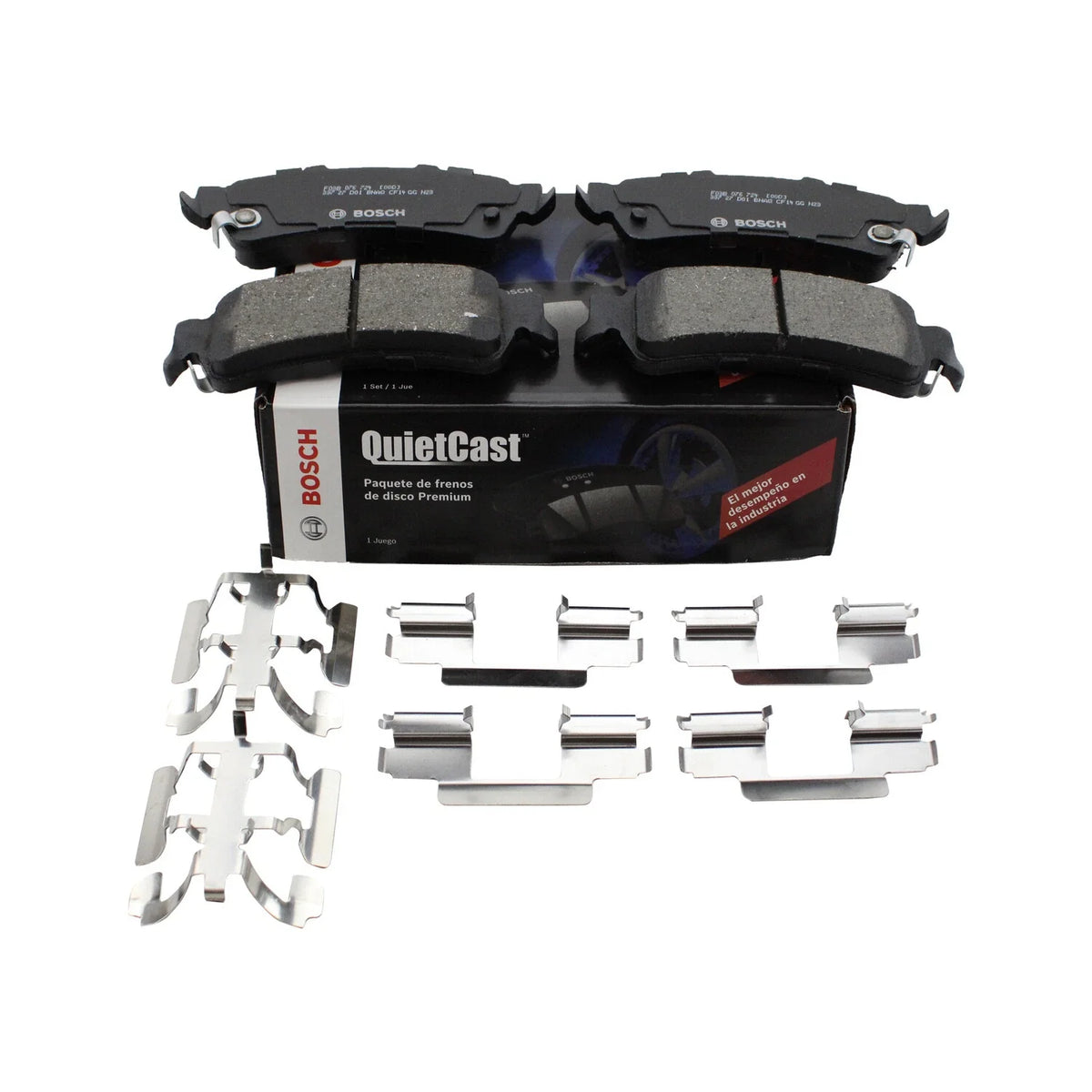 Set of 4 Bosch QuietCast Rear Ceramic Brake Pads for DeVille DTS Silverado Sierra 1500 (2000–2011)