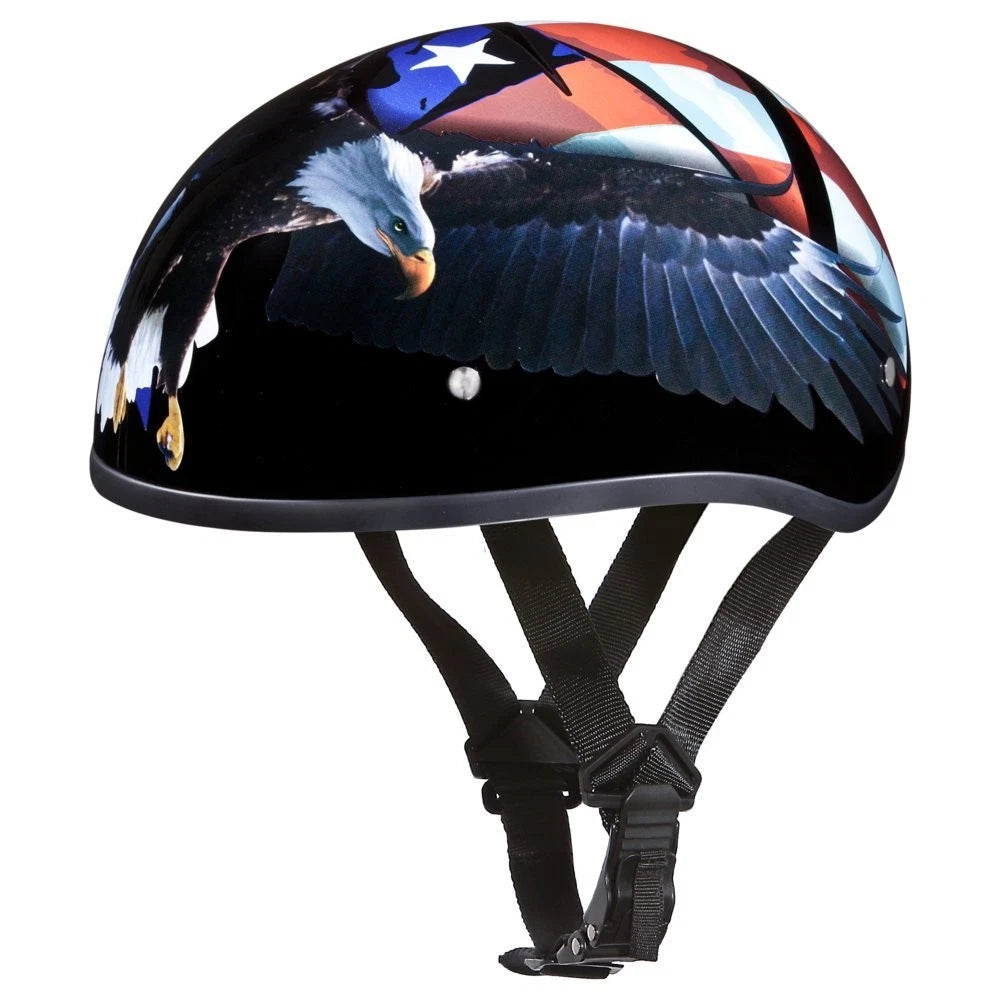Motorcycle Half Helmet Skull Cap DOT Approved Safety Gear for Riders