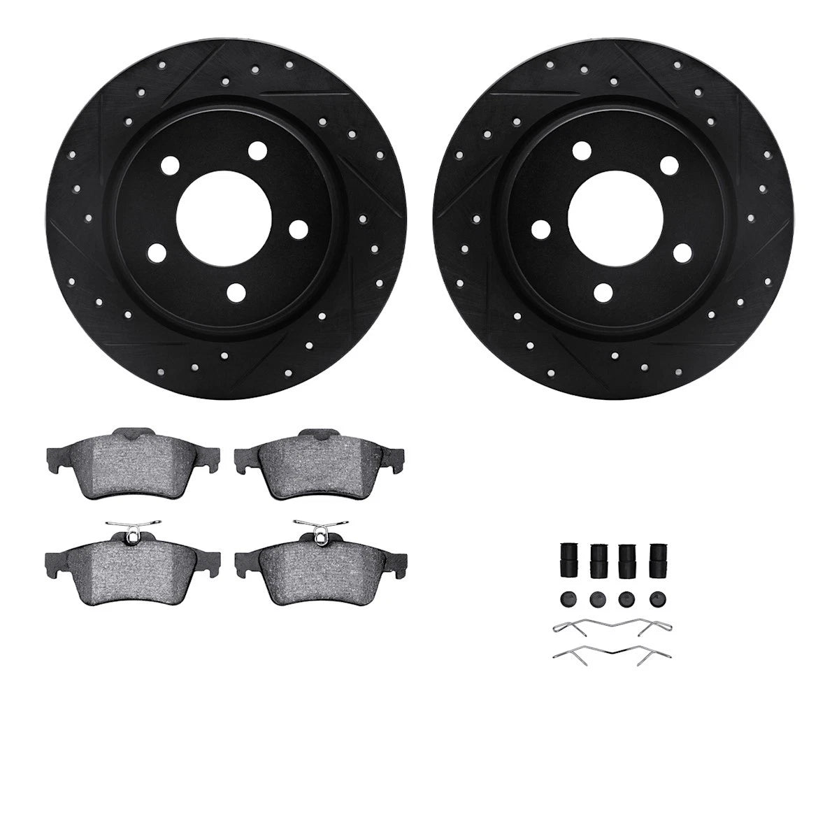 2X Brake Disc and Pad Kit for Mazda 3 (2004–2013) WHWH1-80060