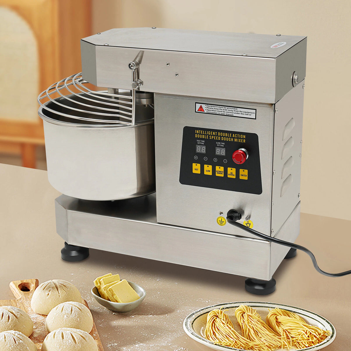 Commercial Food Mixer for Dual Rotating Dough Kneading Machine