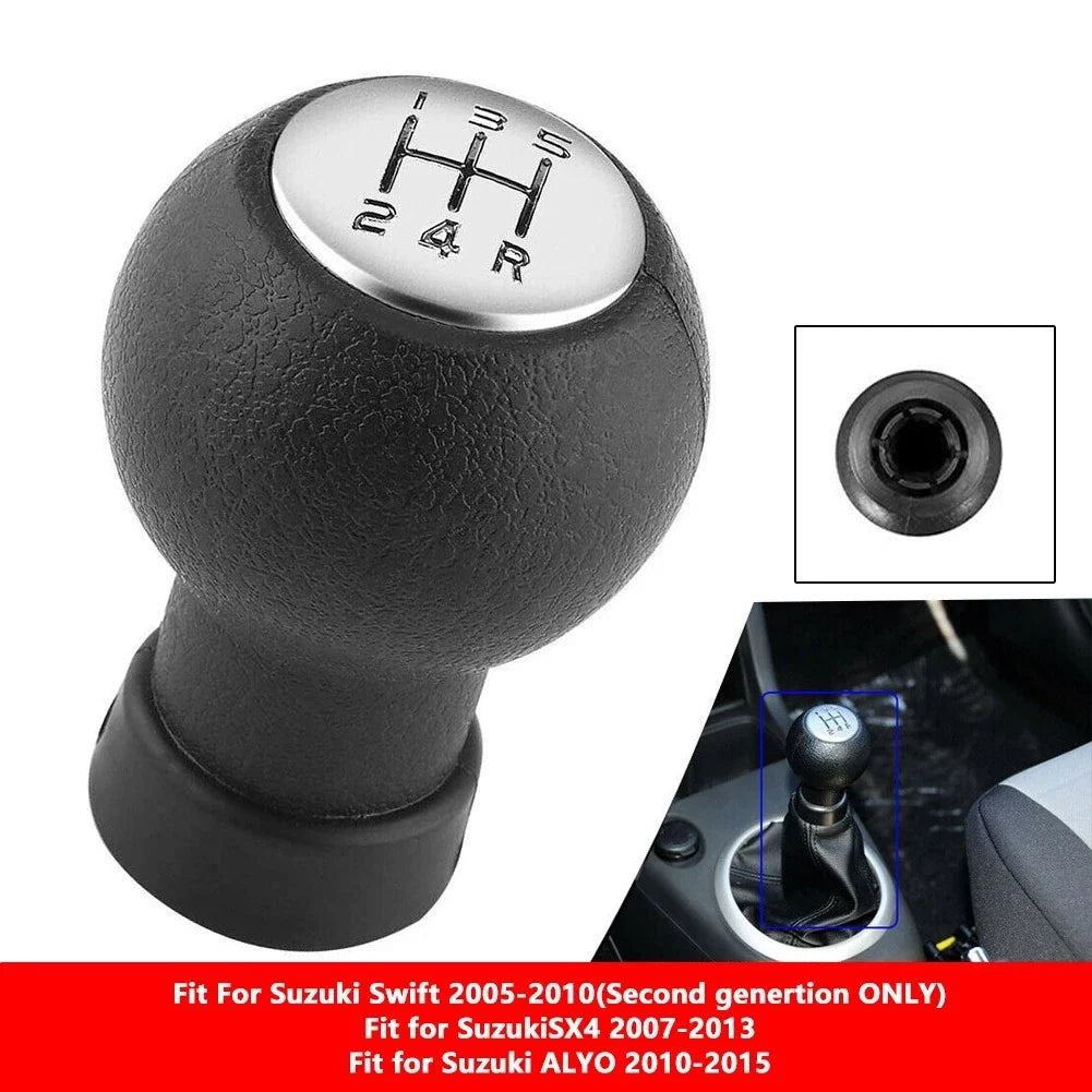 5 Speed Shift Knob Gear for Suzuki Swift - Black & Silver