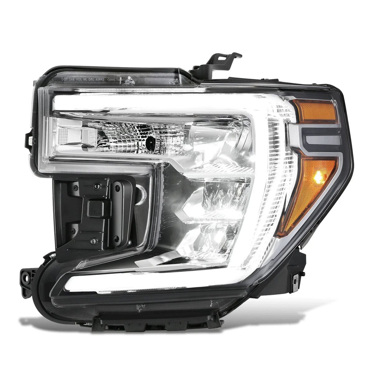 Chrome Amber LED Driver Headlight Assembly for GMC Sierra 1500 Limited (2019–2022)