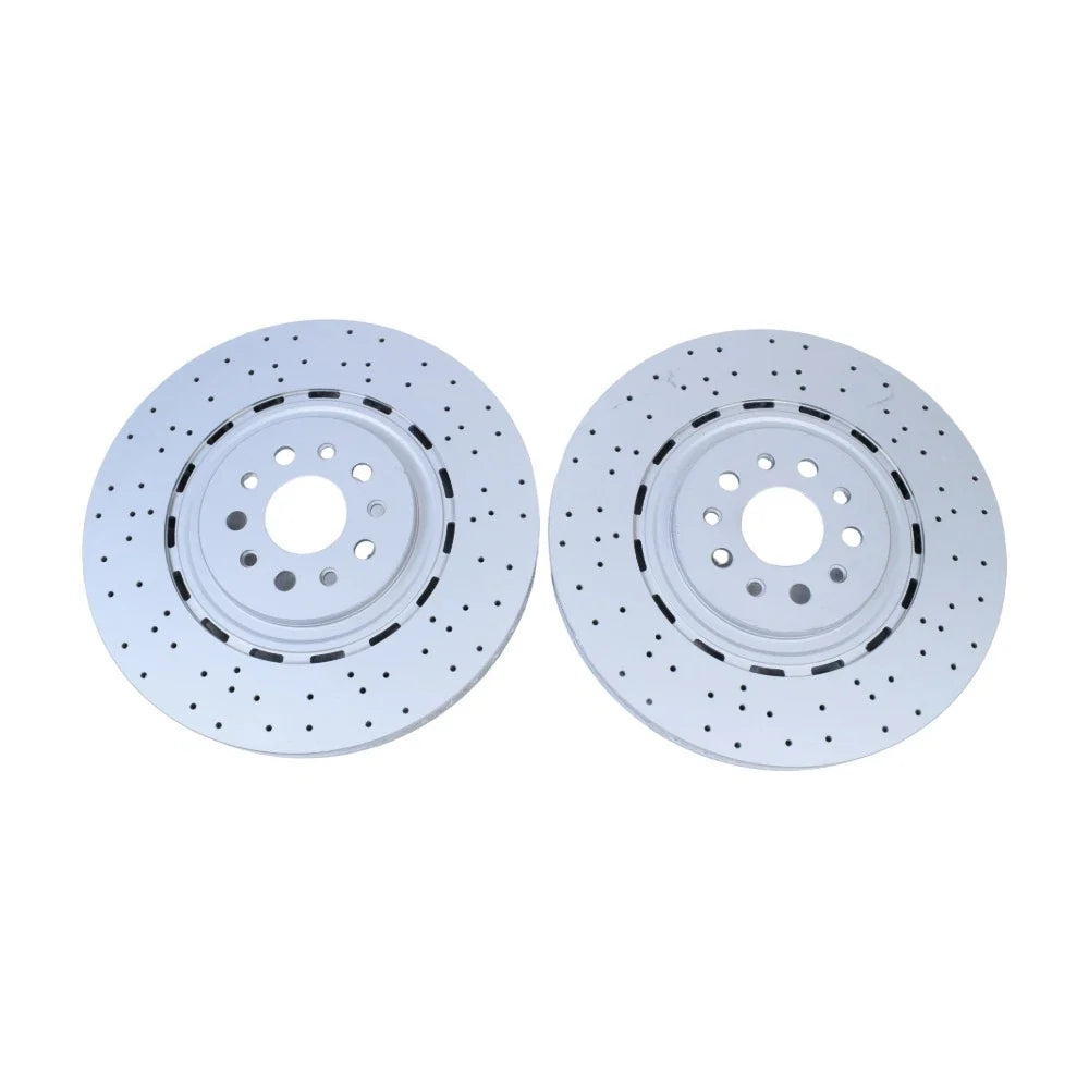 2Pcs Front Brake Disc Dimpled Rotors for Maserati Levante (2017–2022)