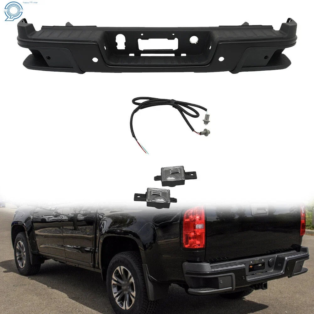 Complete Rear Step Bumper for Chevy Colorado GMC Canyon (2019–2021) W/Sensor Holes