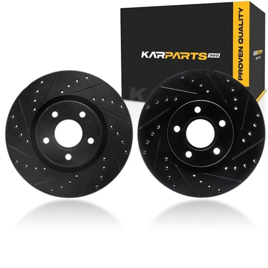 Rotor Set for Ford C-Max (2013–2017) | Drilled and Slotted | ALX-PAU-DF-8002-54017-CLA5