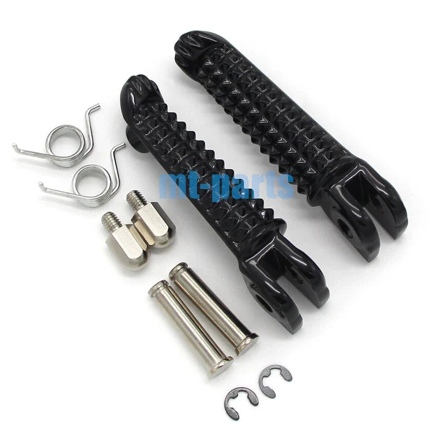 Black Front Footrest Pegs for Yamaha YZF R6R (2005–2011)