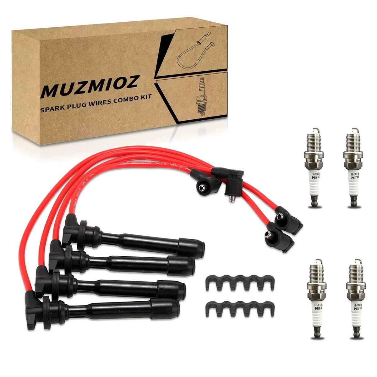 Ignition Spark Plug Wires & Iridium Plugs for Hyundai Kia 2.0L