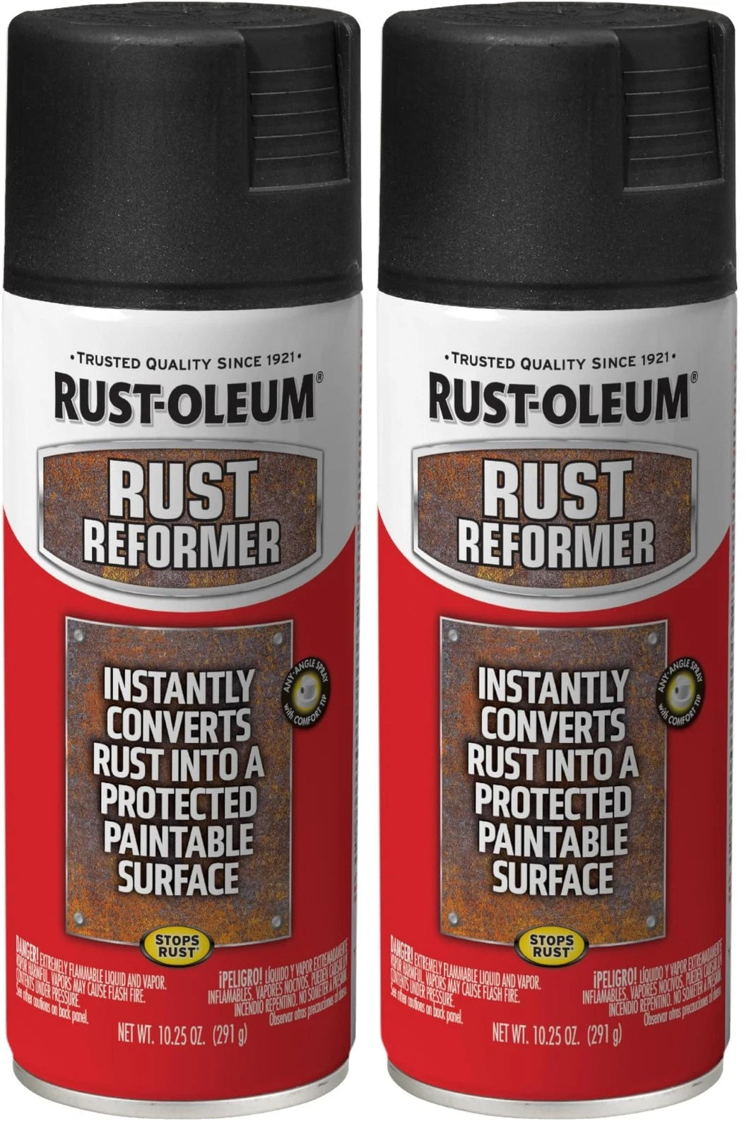 2X Rust-Oleum Rust Reformer Spray for Automotive Use (10.25 oz, Black)