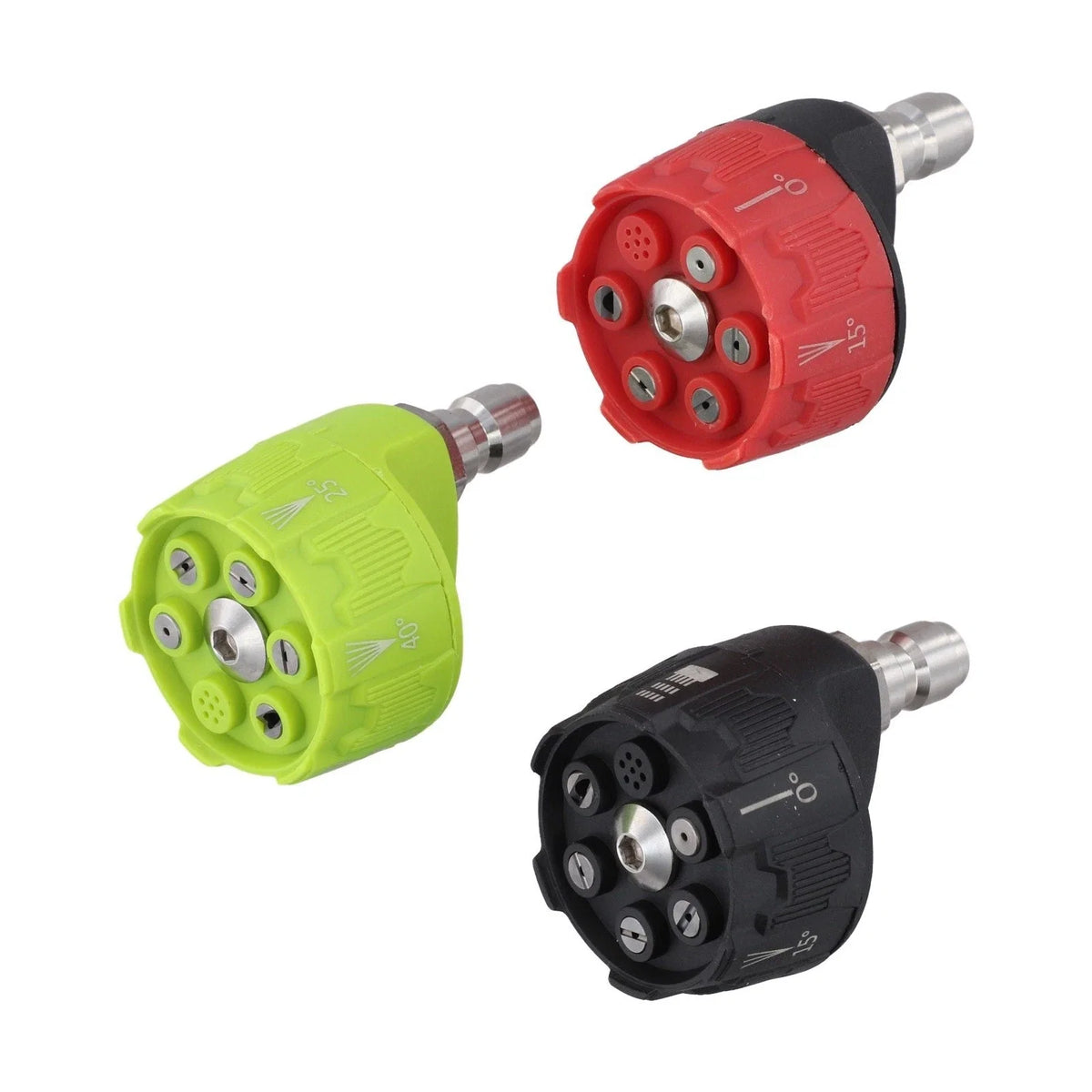 3X Pressure Washer Nozzles for 4000 PSI (6 in 1, 14 Inch Quick Change)