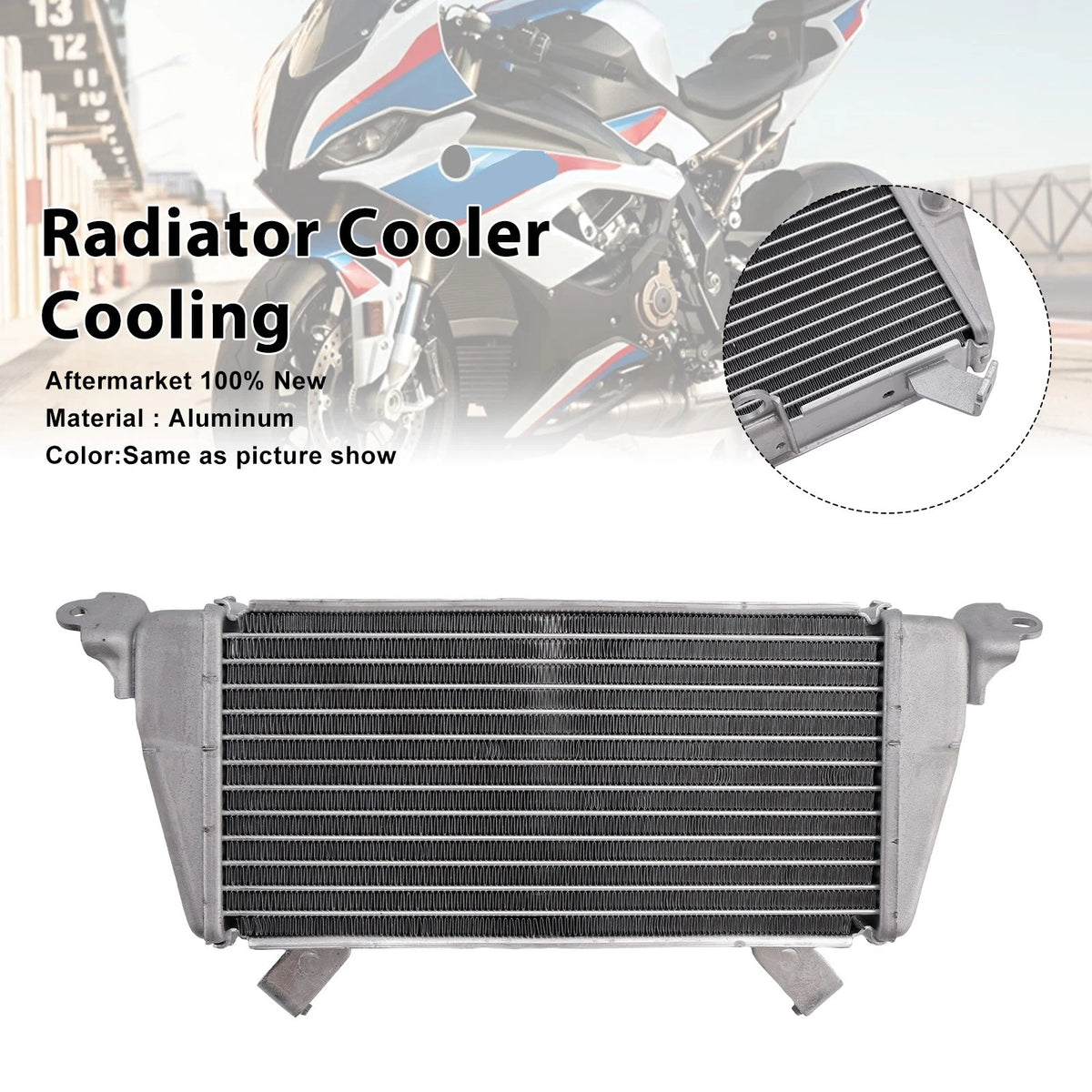 Radiator Cooler for BMW S1000R M1000RR S1000RR (2021–2025) M504-A178-Silver