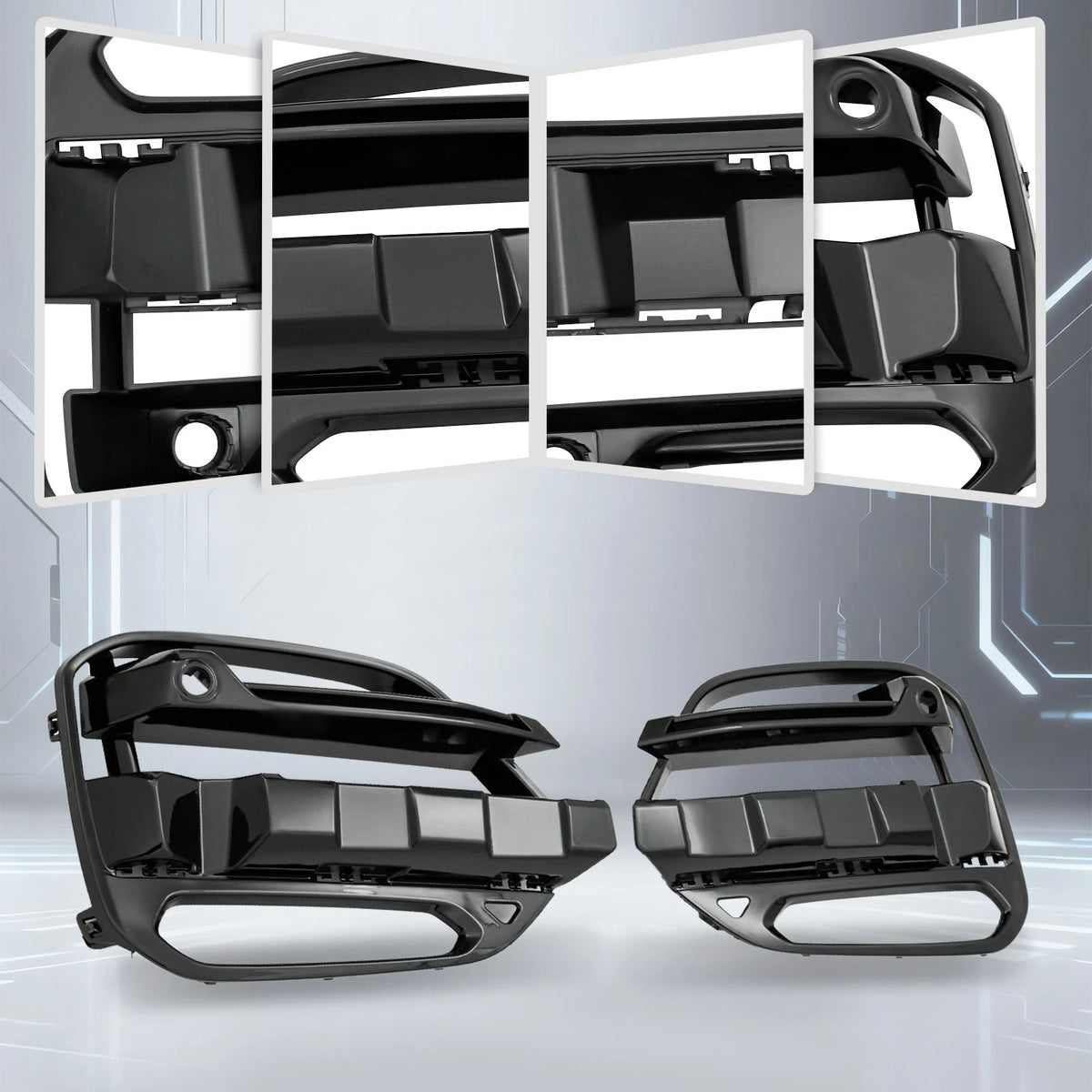 Set of 2 Fog Light Covers for BMW X3 (2018–2021) Black