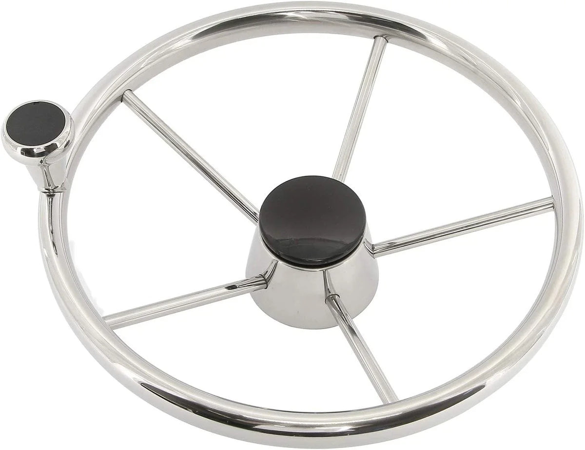 5-Spoke Stainless Steering Wheel for Marine (13.5 Inch)