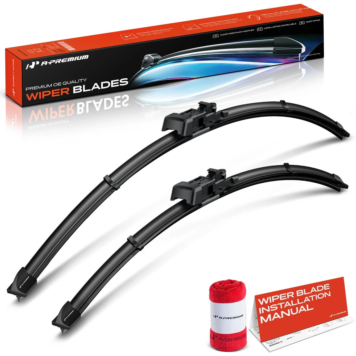 2X Front 28" & 21" Windshield Wiper Blade for Mercedes X164 (2007–2012)