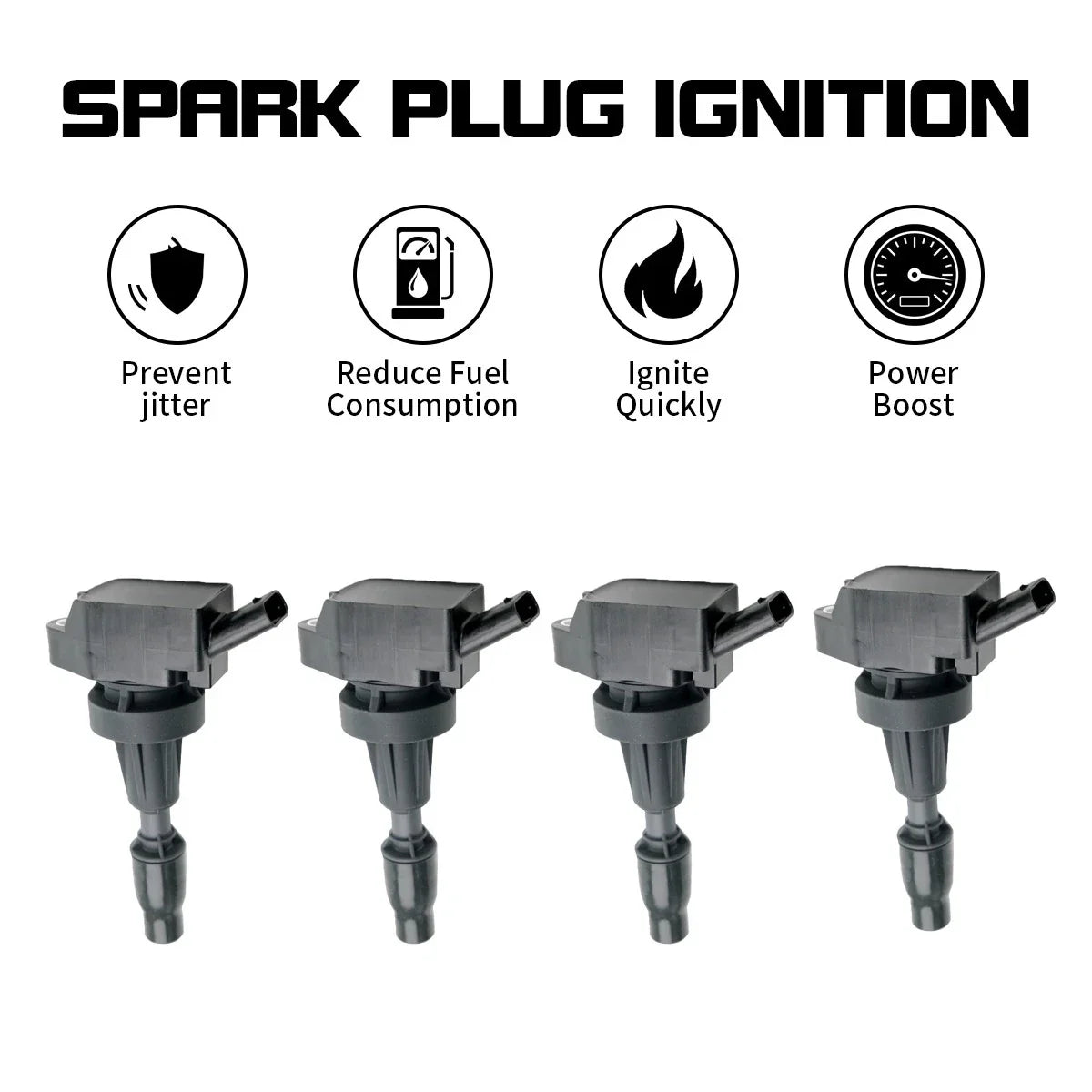 4X Ignition Coil for Hyundai Tucson (2018–2021), Sonata (2015–2019), Santa Fe (2019–2020)