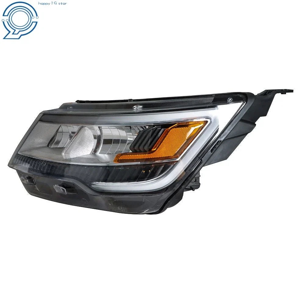 Halogen Headlights for Ford Explorer (2016–2018) with LED DRL Chrome Housing