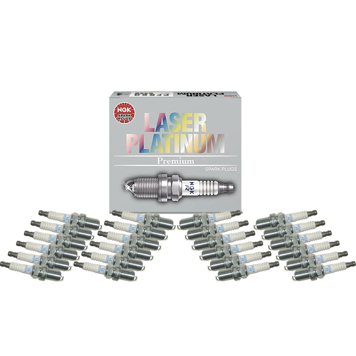 Set of 24 NGK Laser Platinum Spark Plugs (Gap 0.040) for