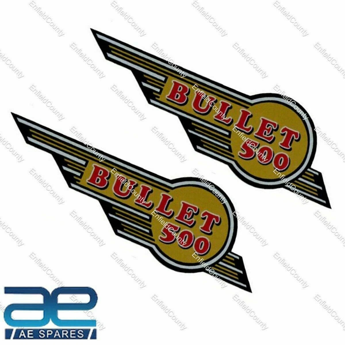 Toolbox Sticker Set for Royal Enfield Bullet 500cc (110mm x 41mm)