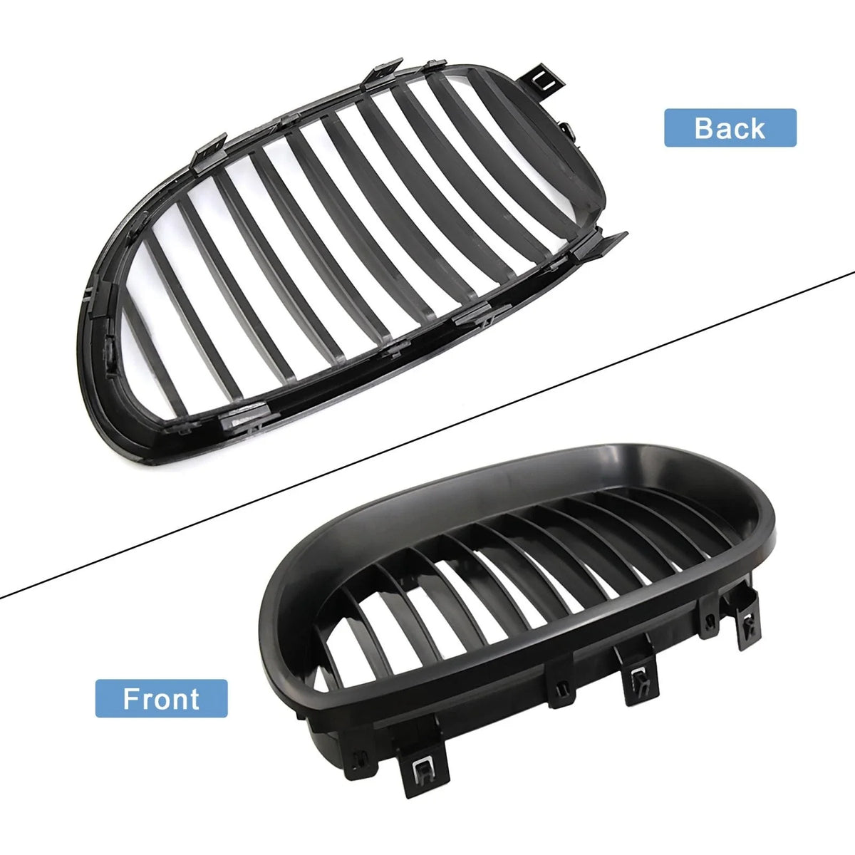 Matte Black Grille for BMW E60 E61 528i 535i 525i 530i 530xi 545i M5 (2003–2009)