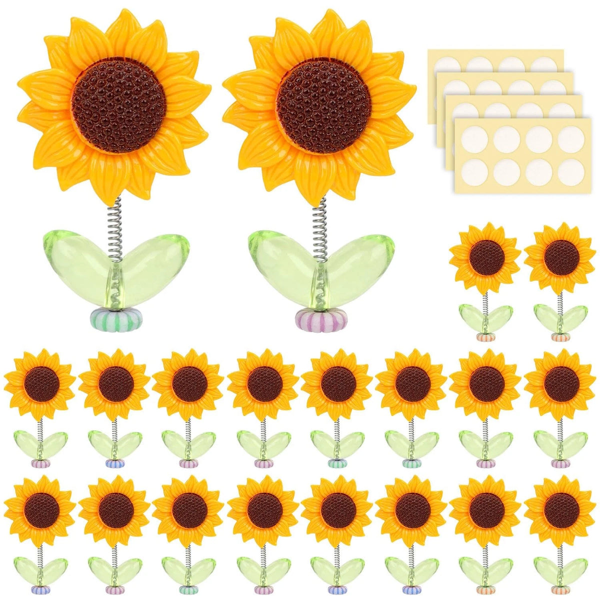 20pcs Sunflower Car Decals for Universal Fit (2.12x1.18 inches)
