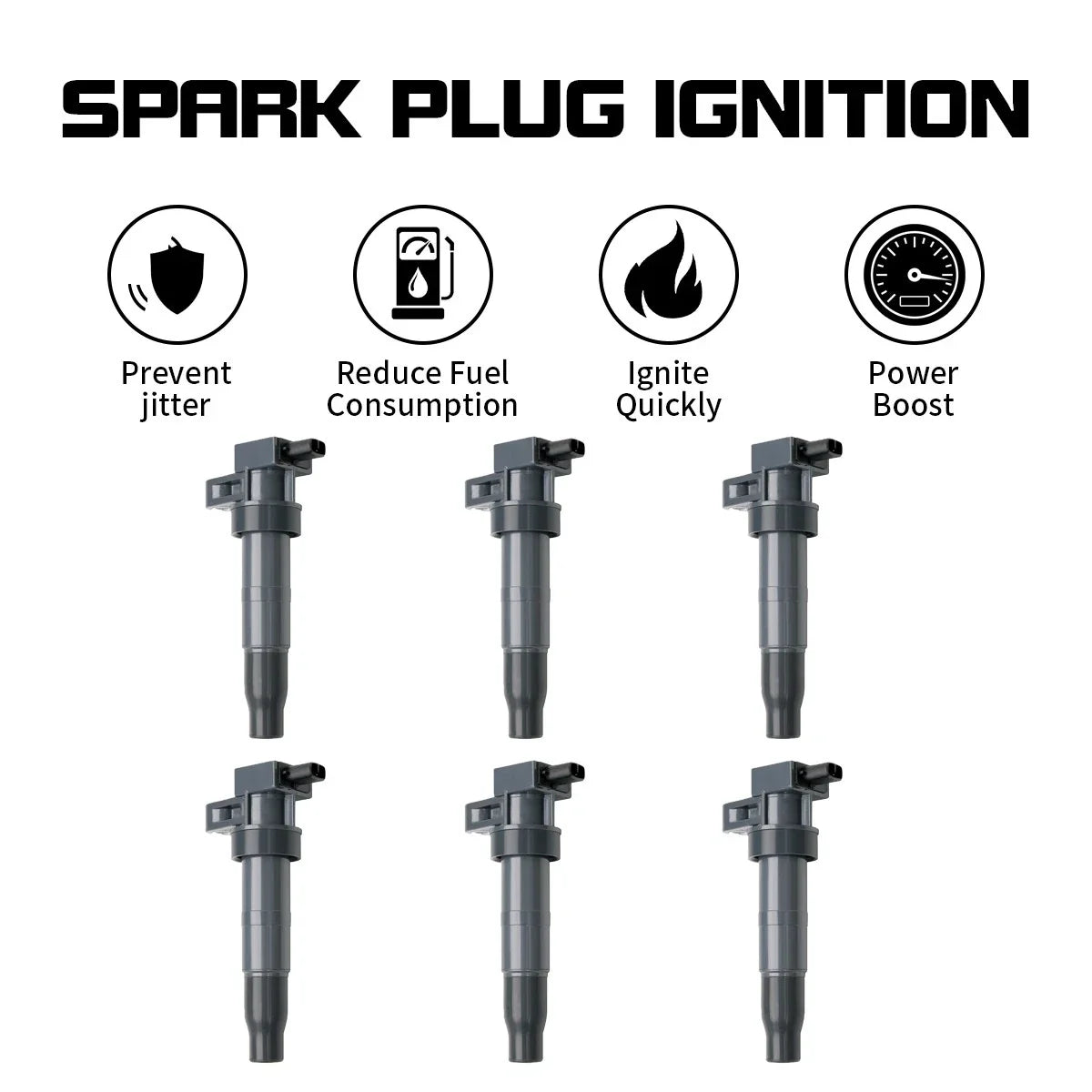 6x Ignition Coils for Hyundai Santa Fe Azera Genesis Veracruz Sonata (2006–2019) UF546