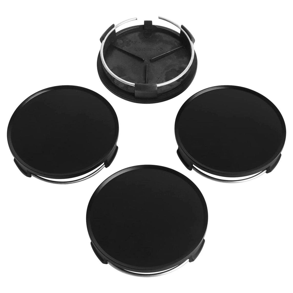2X Wheel Center Caps for - 75MM, Matte Black