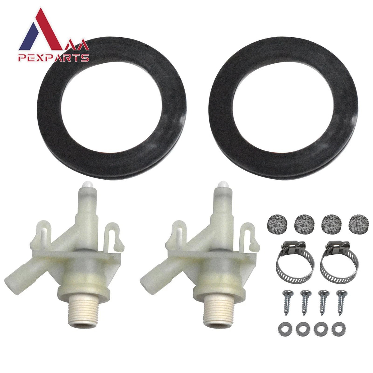 2X Water Valve Kit with Flush Ball Seal for Dometic