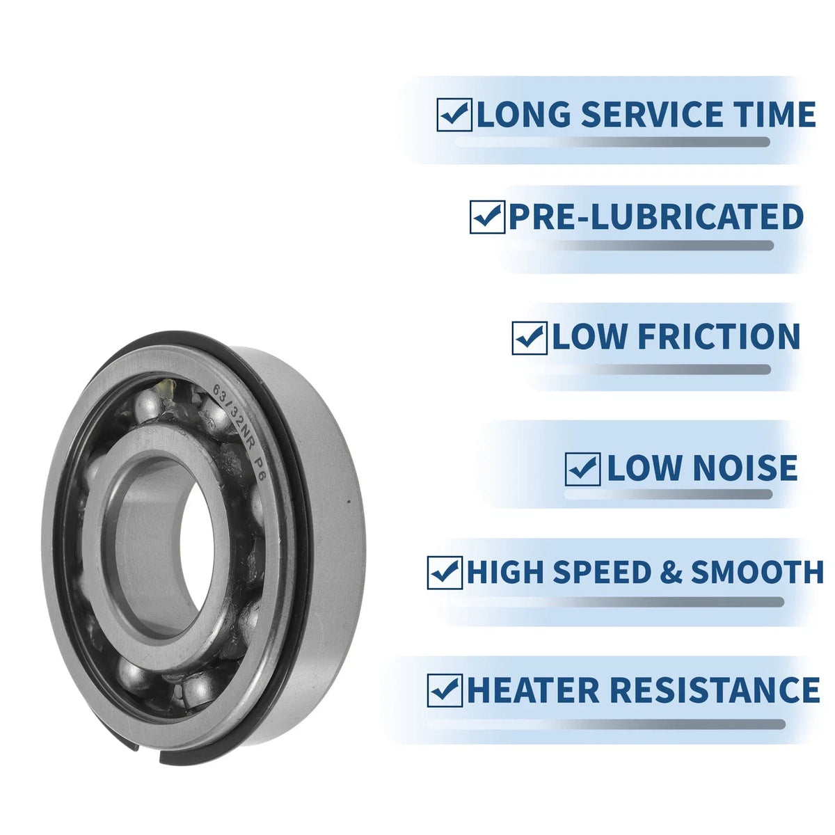 Deep Groove Ball Bearing 32x75x20mm for Scooter Skateboard (N/A)