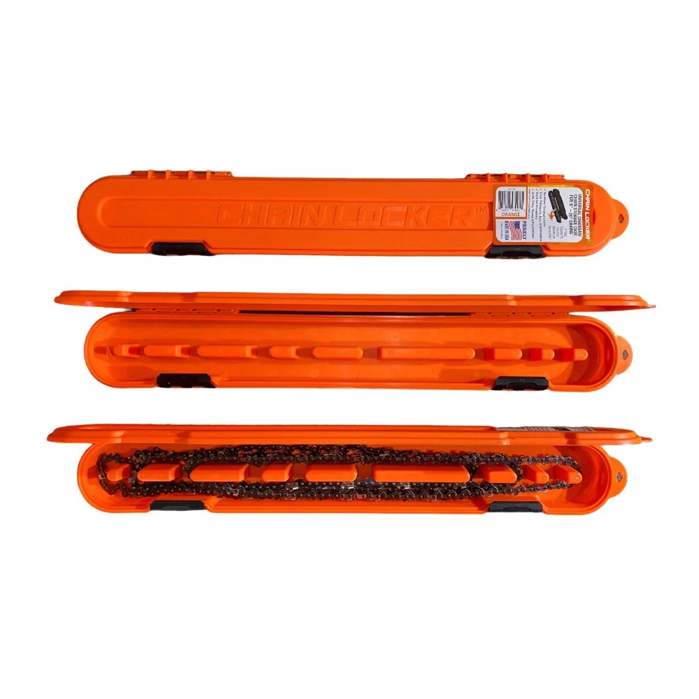 Chain Locker Chainsaw Chain Storage Case for 20" Chains (Orange)