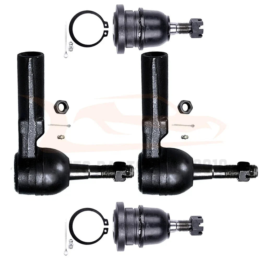 Set of 4 Front Lower Ball Joints & Outer Tie Rod Ends for Toyota Tacoma (2005–2015)