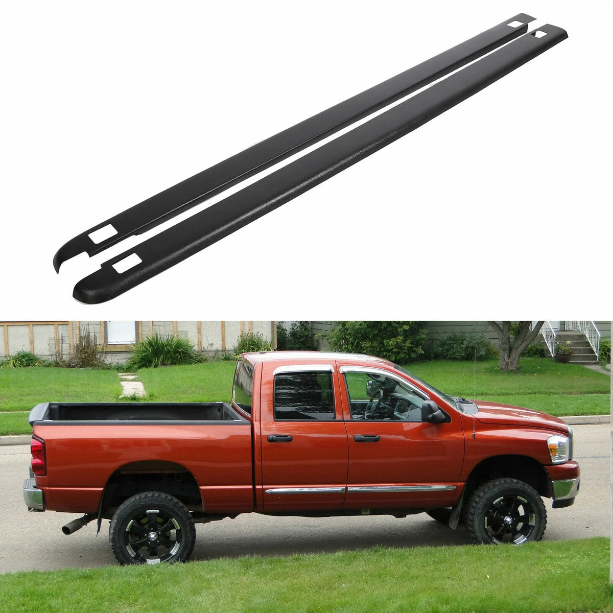 6'4" Bed Rail Cap w/Hole for Dodge Ram 1500/2500/3500 (2002–2009)