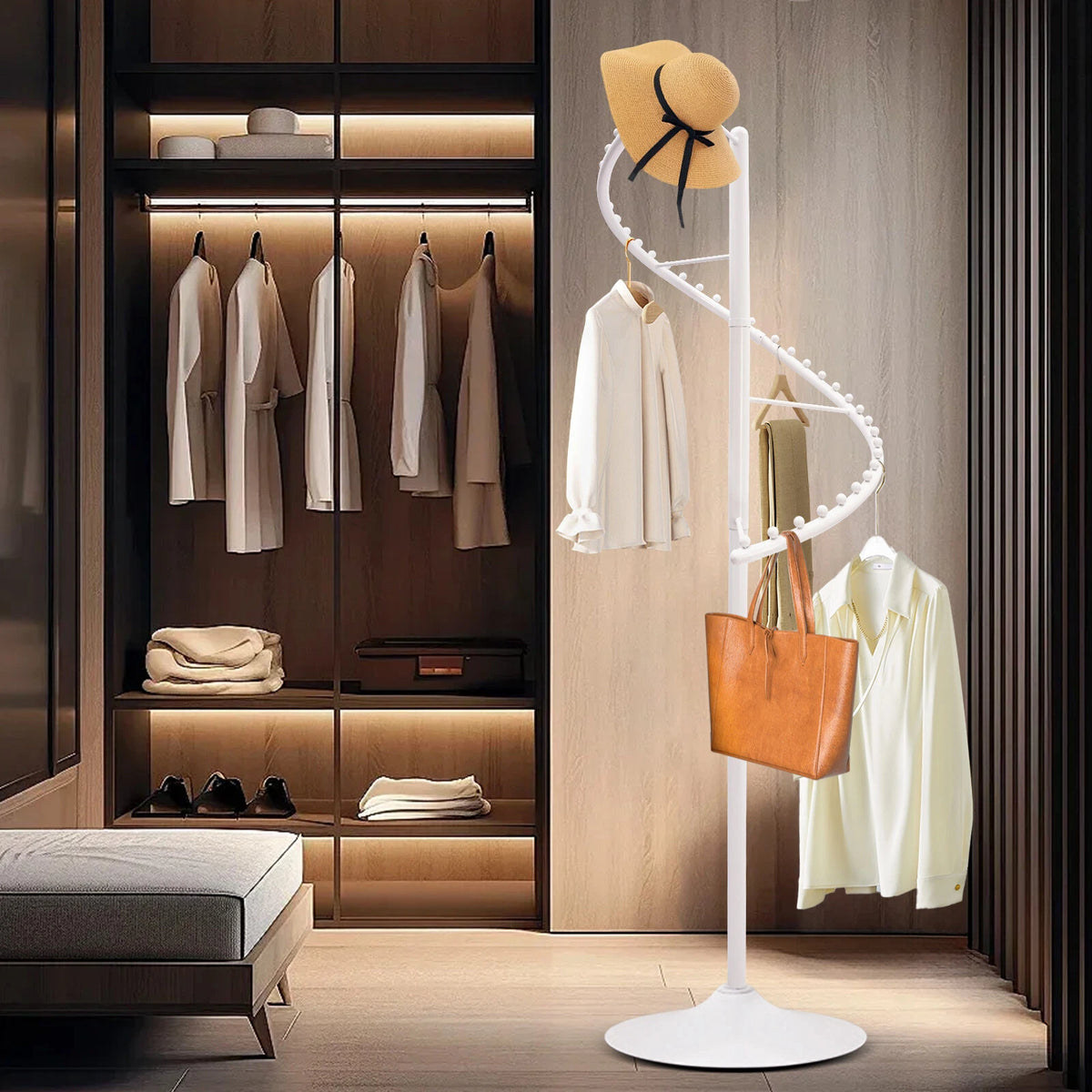 Spiral 360° Rotating Garment Rack for Clothes Organizer (1.8m)