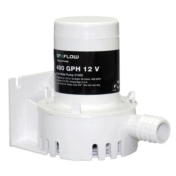 Johnson Pump 21405 First Mate Bilge Pump for Boat (400 GPH, 12V)