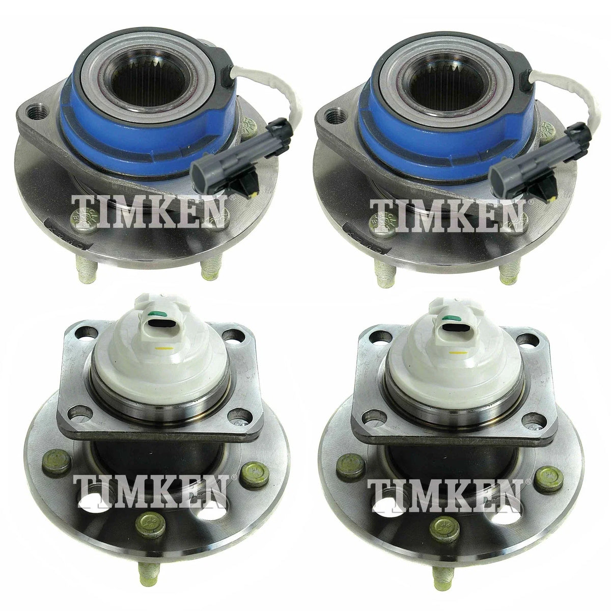 Front and Rear Wheel Bearing & Hub Assembly Kit for Allure Regal Impala (FWD)