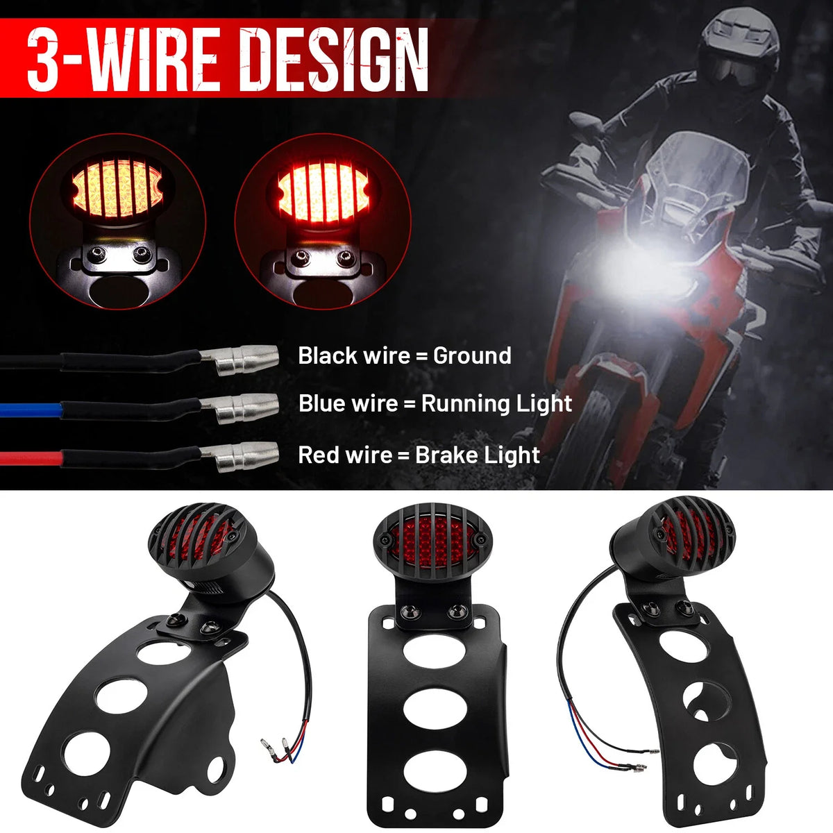LED Tail Brake Light License Plate Bracket for Harley CVO Dyna