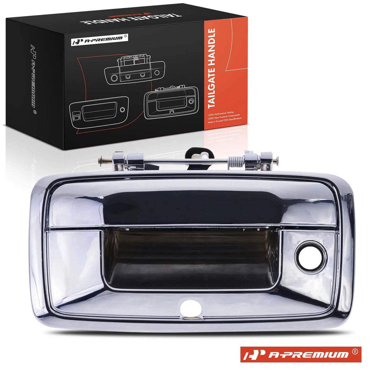 Metal Tailgate Handle for Chevrolet Silverado 1500 GMC Sierra 2500 HD (23128692CH, 82549)