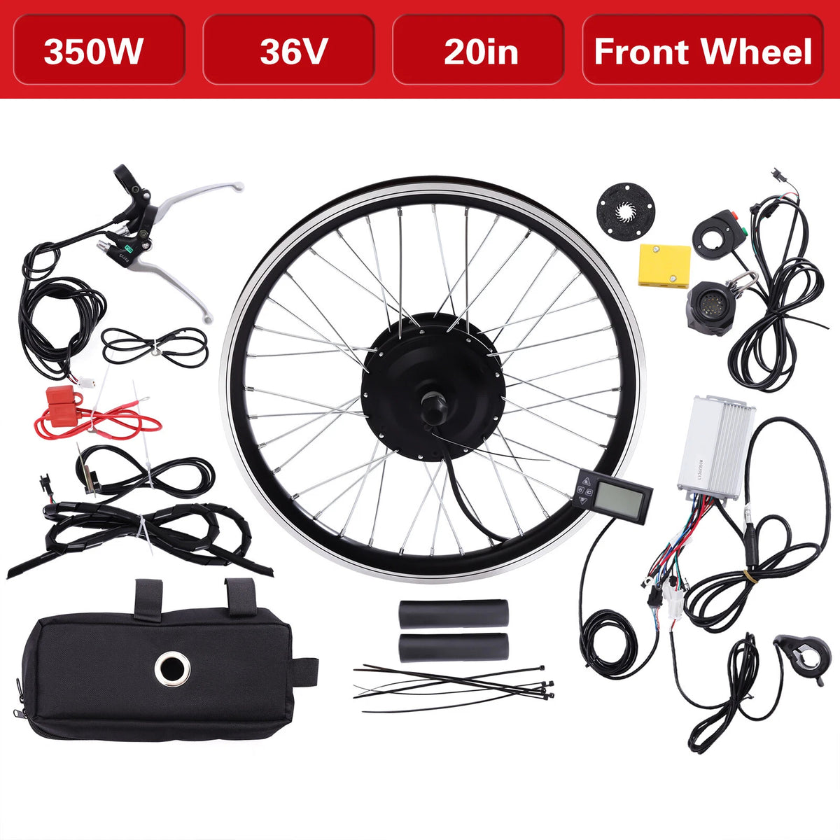 20 Inch 350W 36V E-Bike Front Wheel Hub Motor Conversion Kit
